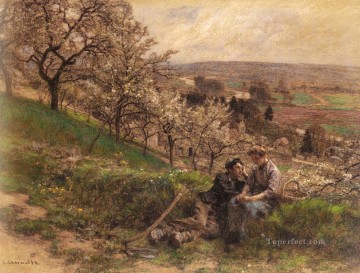  peasant - Avril rural scenes peasant Leon Augustin Lhermitte